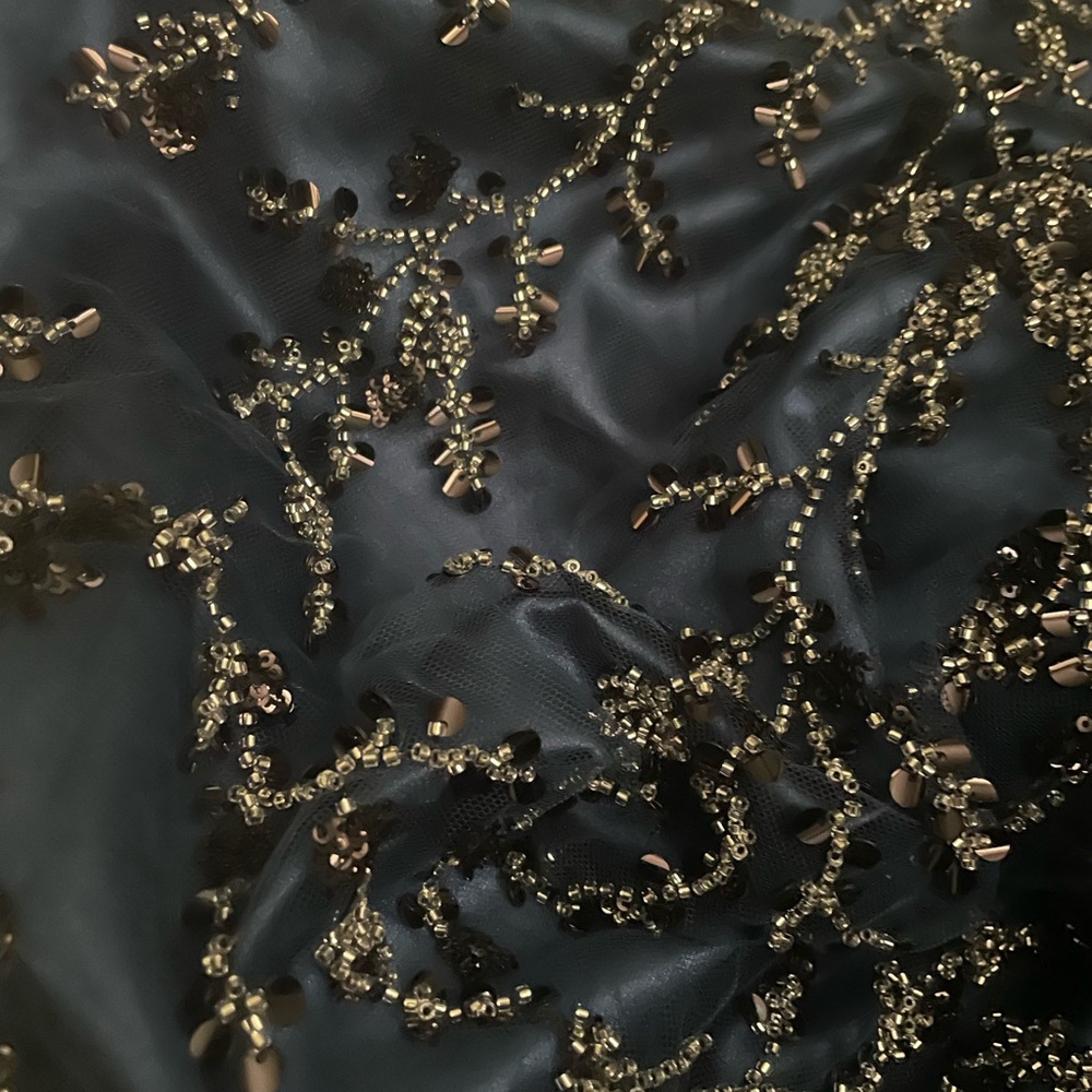 Navy blue Prom/Ball/Special event  formal off shoulder long dress with tail